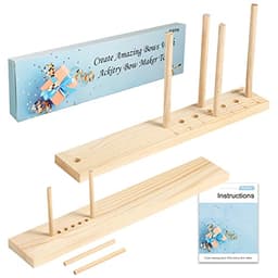 Ackitry 4-in-1 double-sided bow maker with twist ties