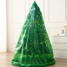 Liyaomix jumbo Christmas tree removal bag, green, 6 ft wide x 9 ft tall