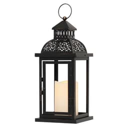 NEEDOMO lantern, 15 in, metal, with LED candle