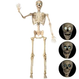 JOYIN posable skeleton, 6.9 ft, voice sensing, moving jaw