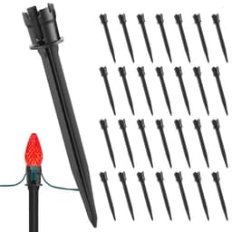 Christmas light stakes, 7.5 in, 100 pack, notched head