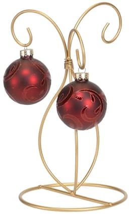 Red Co. ornament wire display, 10 in, 3 arms