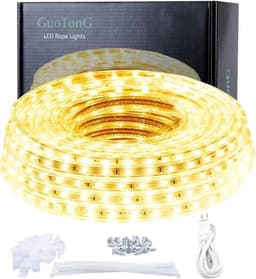 GUOTONG strip rope light, 50 ft, warm, outdoor