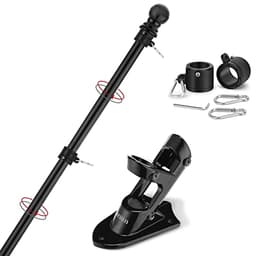 Yeesun flag pole and bracket, 6 ft, adjustable, no flag