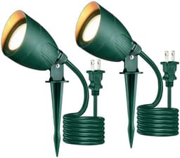 LITFIT landscape spotlights, 2 pack, warm white, 120 V plug-in