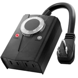 Brightown outdoor mechanical light sensor timer, 2 outlets
