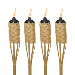TIKI bamboo torches, 4 pack, 57 in, citronella