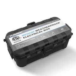 Flemoon medium outdoor electrical box, ETL certified, IP54, 6 entry ports