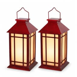 Bdor Christmas lanterns, 13 in, set of 2, waterproof, daily timer