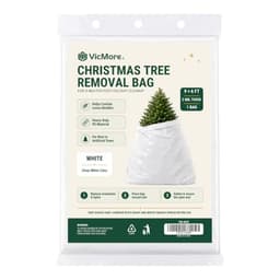 VicMore Christmas tree disposal bag, 9 x 6 ft, 2 mil polyethylene