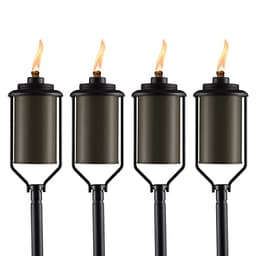 TIKI Simply Metal torches, 4 pack, 65 in, bronze, easy install