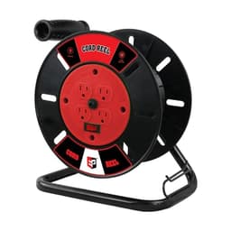 EP extension cord storage reel, 4 grounded outlets, hand crank