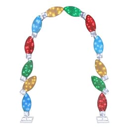 Mr. Christmas illuminated tinsel C9 bulb arch, 8 ft, warm white LED
