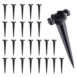 Plastic ground spike light stakes, 4.5 in, 100 pack, black