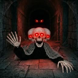 Ground-breaking skeleton with moving LED eyes