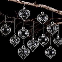 Hungdao clear glass ball ornaments, 24 pieces, 2.36 in