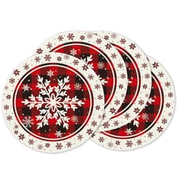 Niviy round Christmas placemats, set of 4, 15 in