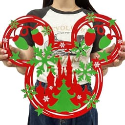 Christmas hanging wooden door sign