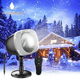 Christmas snowfall projector, snow-spots effect, with remote