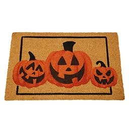 JOYIN pumpkin Halloween doormat, 30 x 17 in, natural coir