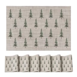 Artoid Mode vinyl Christmas placemats, set of 6, 12 x 18 in