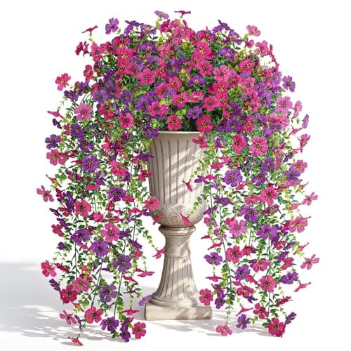 Der Rose artificial cascading hanging flowers, 4 pcs, 29.5 in, UV resistant