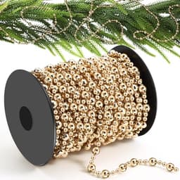 Pangda pearl bead garland, champagne, 49 ft