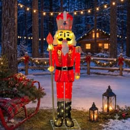 Starfree lighted scepter nutcracker, 5 ft, 100 LEDs