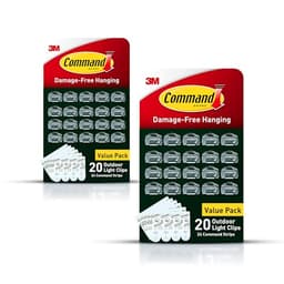 Command outdoor light clips, 40 clips and 48 strips