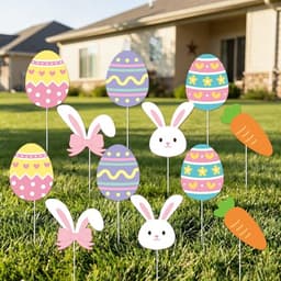 Maiteenly Easter yard signs, 12 pieces, waterproof, with stakes