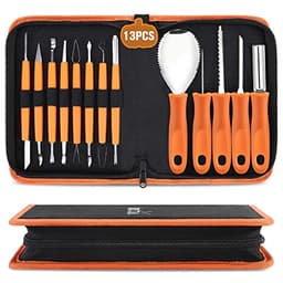 CHRYZTAL pumpkin carving kit, 13 pieces, with case