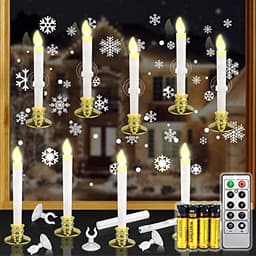 Kithouse window candles, 10 set, timer, batteries included