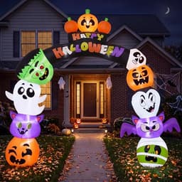 Joiedomi 8 ft Halloween inflatable pumpkin archway, built-in LEDs