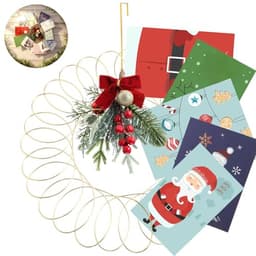 MorningRo metal card wreath, 13 in, for a door