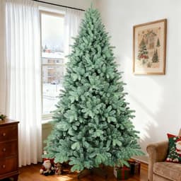 Blue spruce 9 ft artificial tree, unlit, 3,268 PE and PVC tips, hinged