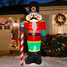 yofit inflatable nutcracker soldier, 8 ft, LED
