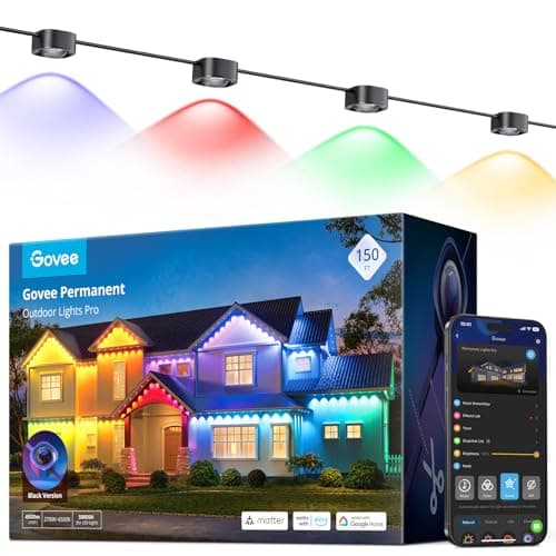 Govee Permanent Outdoor Lights Pro, 150 ft, 90 RGBIC LEDs