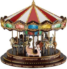 Mr. Christmas Marquee Deluxe Carousel, 15 in, animated and musical