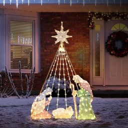 VINGLI lighted nativity set, 6 ft, 220 LEDs