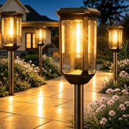 Tenmiro solar pathway lights, 8 pack, 3000K