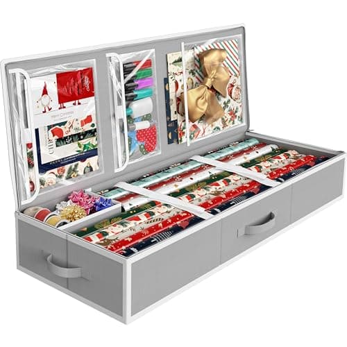 Simple Houseware 41.5 in wrapping paper organizer, fits 40 rolls