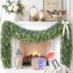 Cedar pre-lit garland, 9 ft
