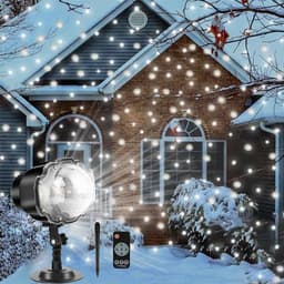 Borelor snowfall LED projector, IP65, RF remote and timer