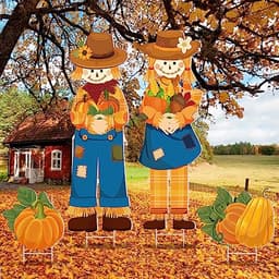 Geetery fall scarecrow yard stakes, 4 pieces