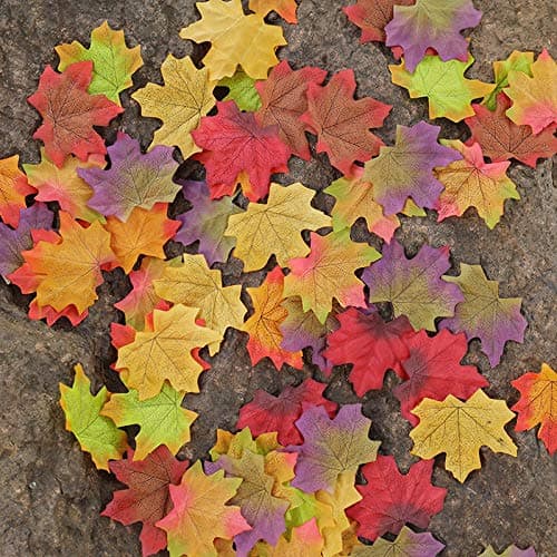 Kubert fake fall leaves, 1,000 pieces, assorted maple