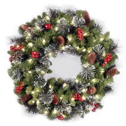 National Tree Company Crestwood Spruce wreath, 24 in, pre-lit
