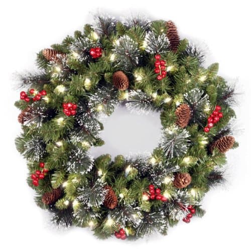 National Tree Company Crestwood Spruce wreath, 24 in, pre-lit