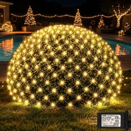 Net lights, 300 LED, 14.8 ft x 5 ft mesh, connectable
